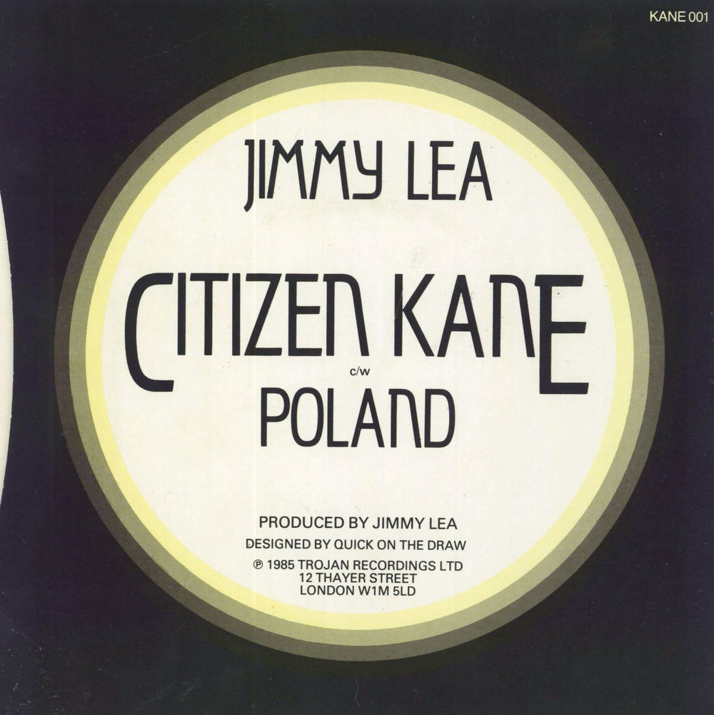 Jim Lea Citizen Kane UK 7" vinyl single (7 inch record / 45)