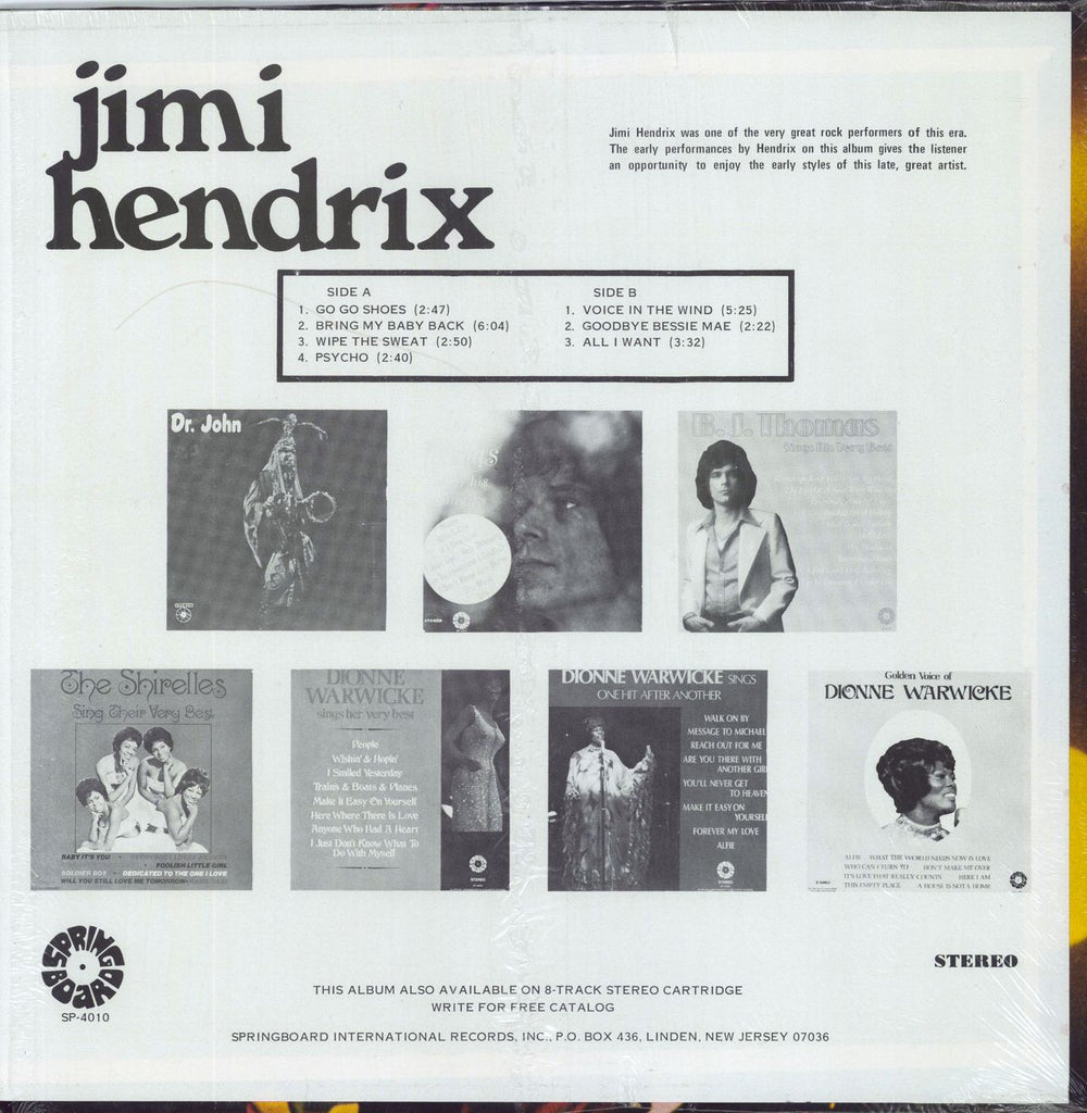 Jimi Hendrix Jimi Hendrix - shrink US vinyl LP album (LP record)