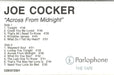 Joe Cocker Across From Midnight UK Promo cassette album PROMO CASSETTE