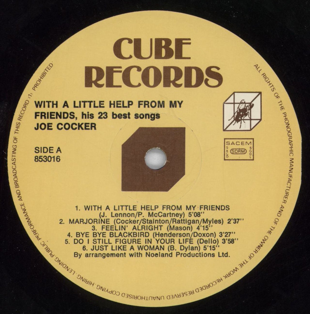 Joe Cocker With A Little Help From My Friends French 2-LP vinyl record set (Double LP Album) JOE2LWI801749