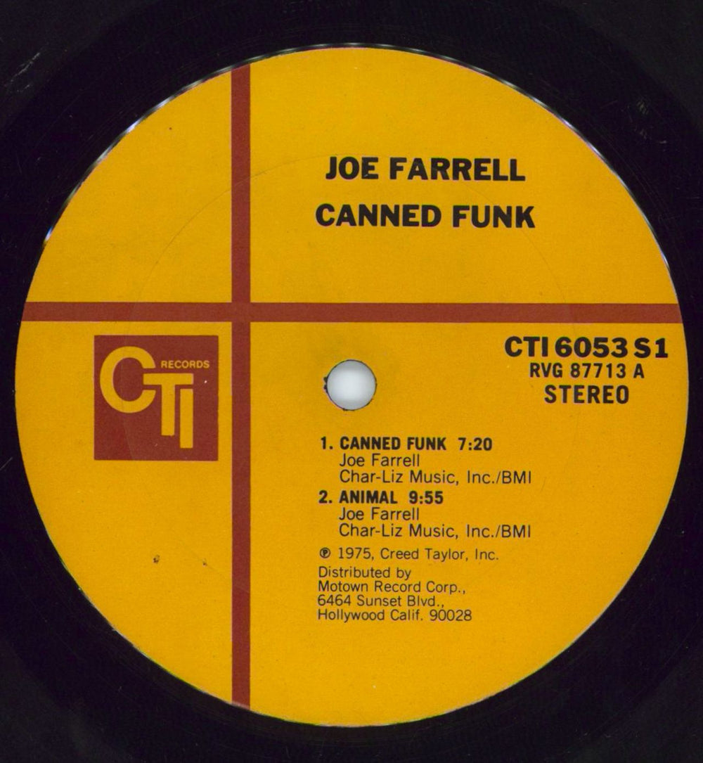 Joe Farrell Canned Funk US vinyl LP album (LP record) JF6LPCA770194