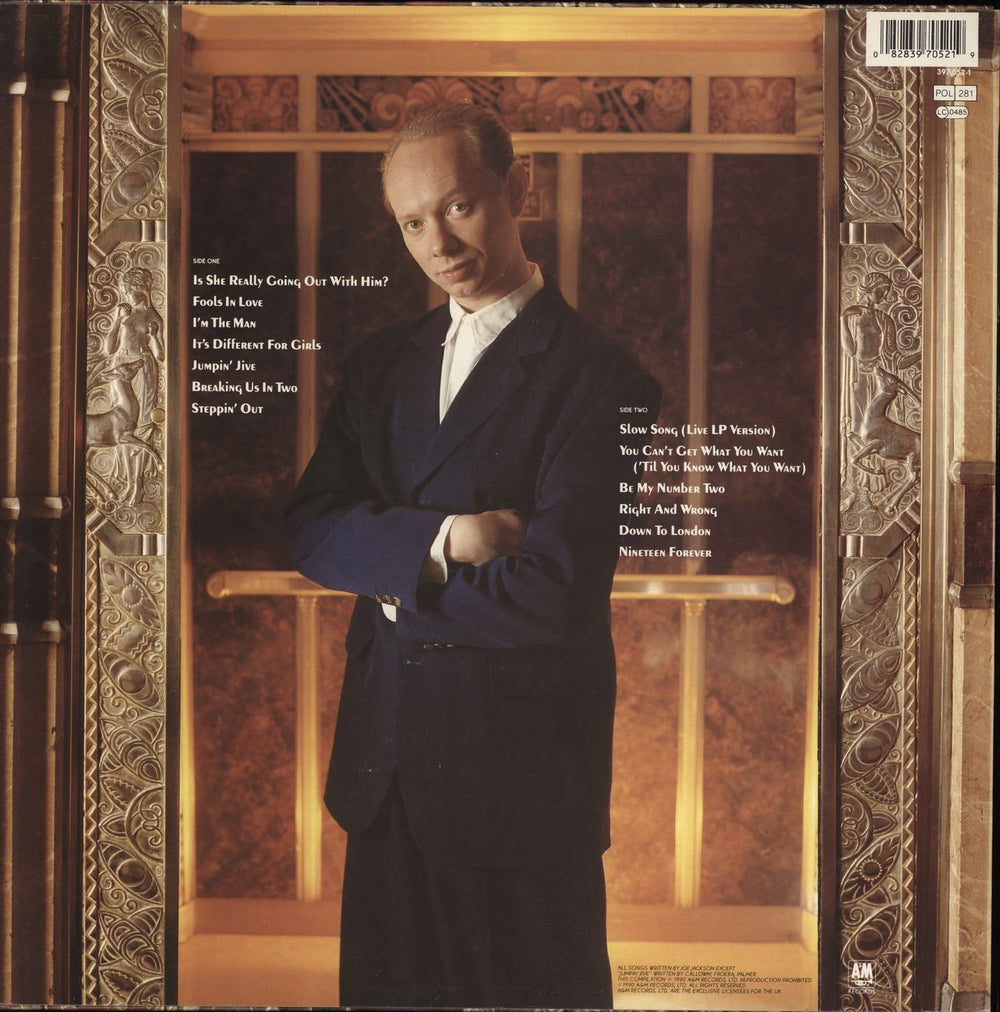 Joe Jackson Stepping Out - The Very Best Of UK vinyl LP album (LP record) 082839705219