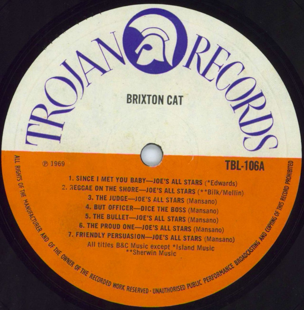 Joe's All Stars Brixton Cat UK vinyl LP album (LP record) 0OJLPBR805621