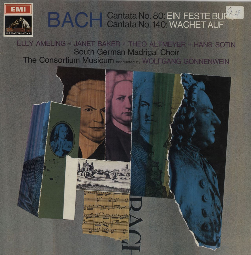 Johann Sebastian Bach Cantatas 80 & 140 UK vinyl LP album (LP record) ASD2381