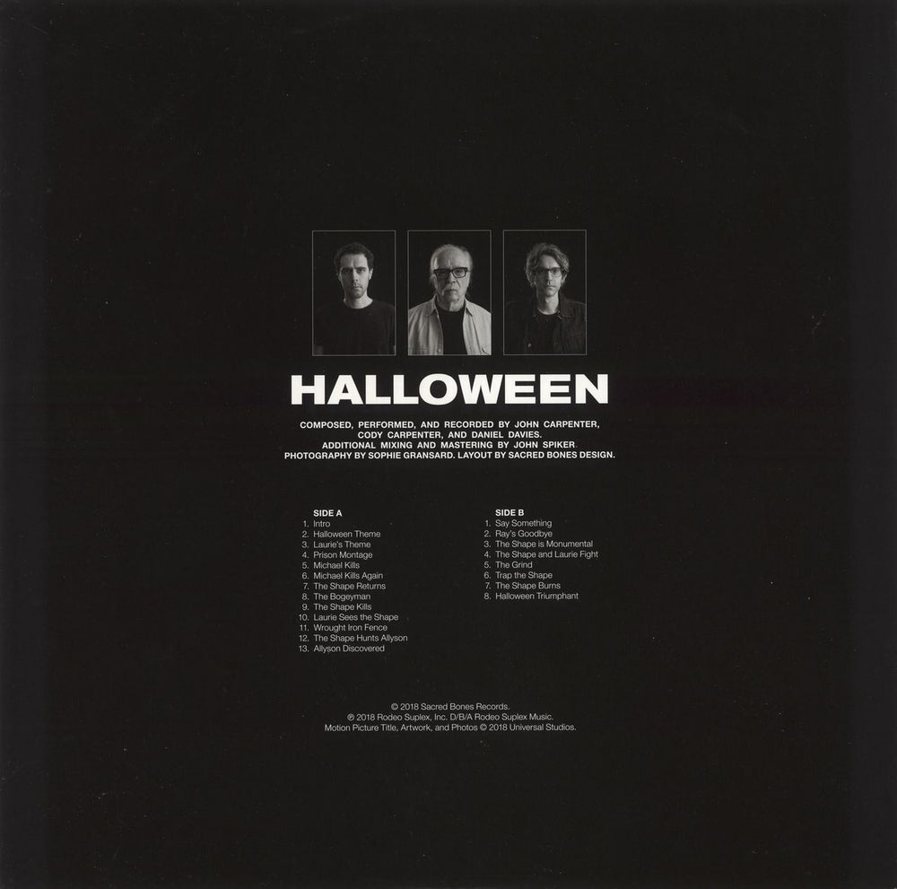 John Carpenter Halloween - Orange and Black Starburst US vinyl LP album (LP record) Deleted