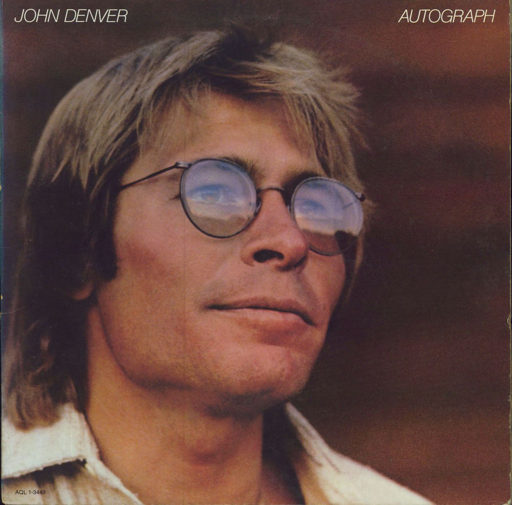 John Denver Autograph US vinyl LP album (LP record) AQL1-3449