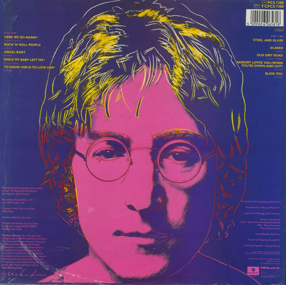 John Lennon Menlove Ave - 1st - Shrink UK vinyl LP album (LP record) 5099924065818