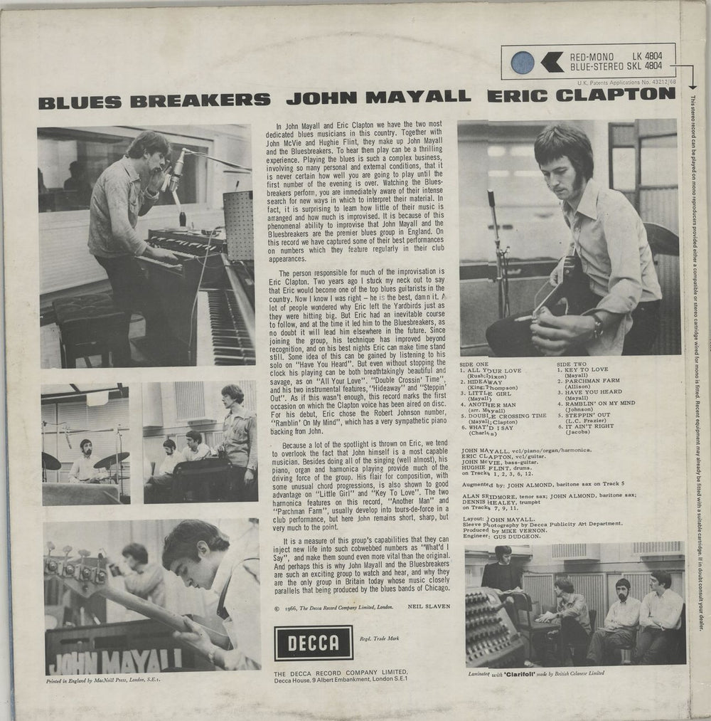 John Mayall Blues Breakers - 2nd UK vinyl LP album (LP record)