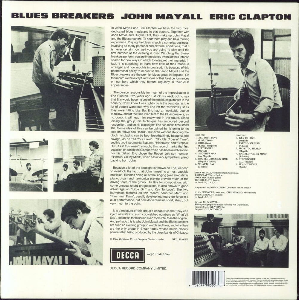 John Mayall Blues Breakers - Green Vinyl - Sealed UK vinyl LP album (LP record) 602577995057