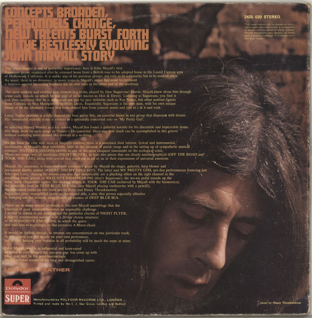 John Mayall USA Union - EX UK vinyl LP album (LP record)