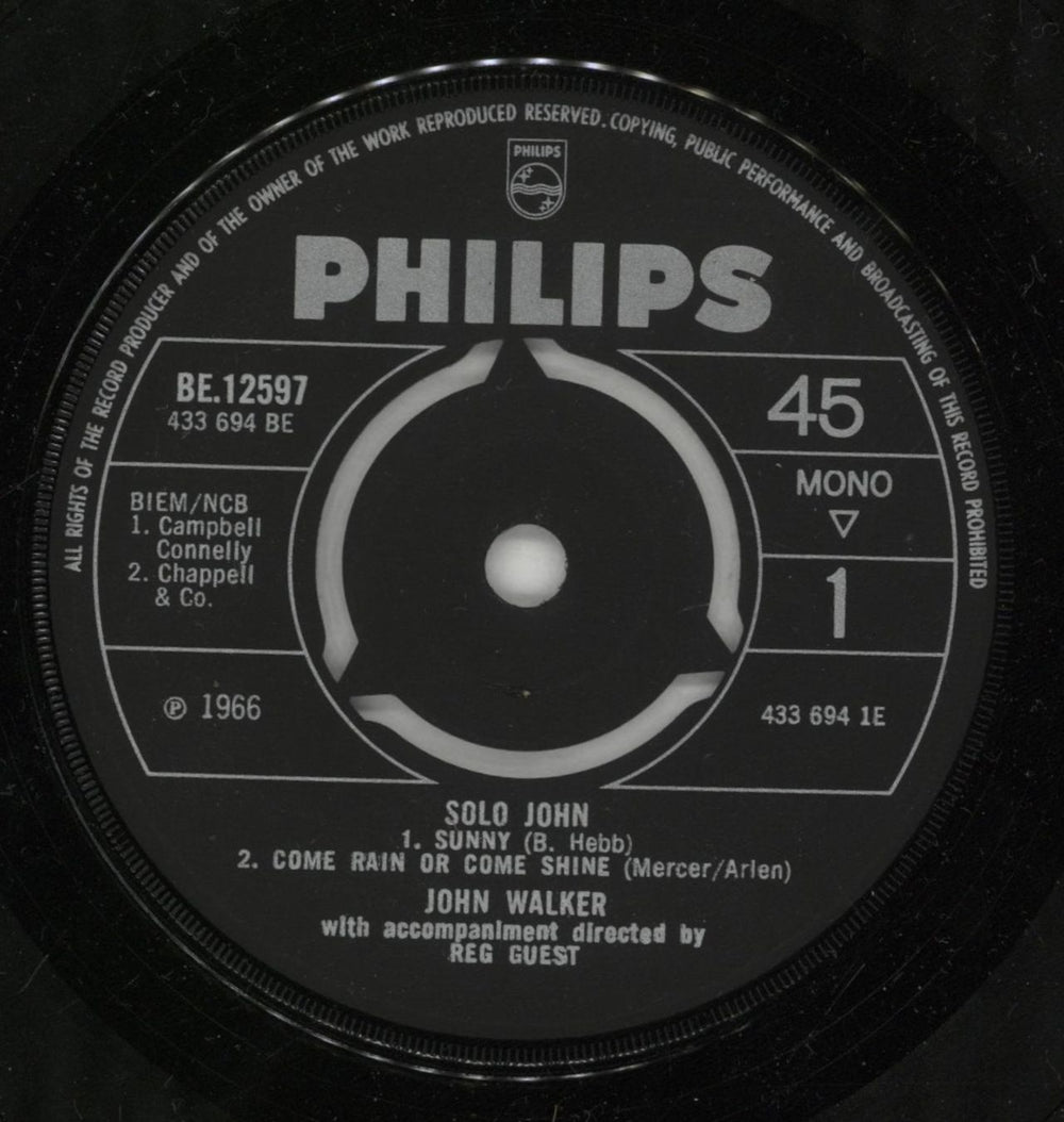 John Stewart & Scott Engel Solo John / Solo Scott UK 7" vinyl single (7 inch record / 45) K2I07SO458341