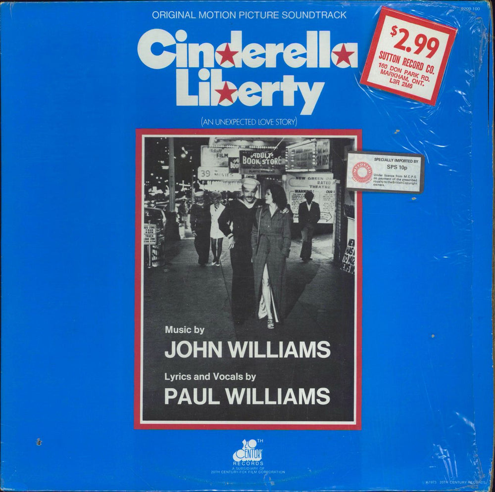 John Williams (Composer) Cinderella Liberty Canadian vinyl LP album (LP record) 9209-100