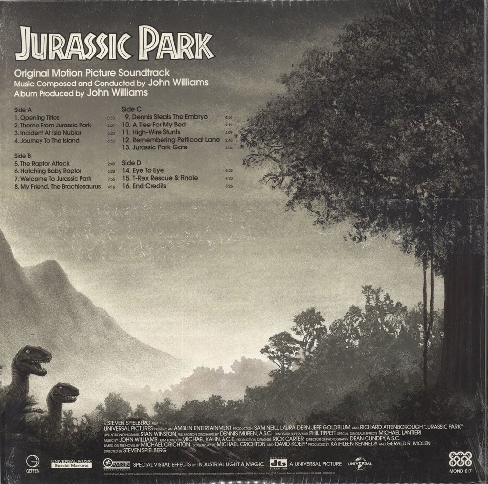 John Williams (Composer) Jurassic Park - Dilophosaurus US 2-LP vinyl record set (Double LP Album)