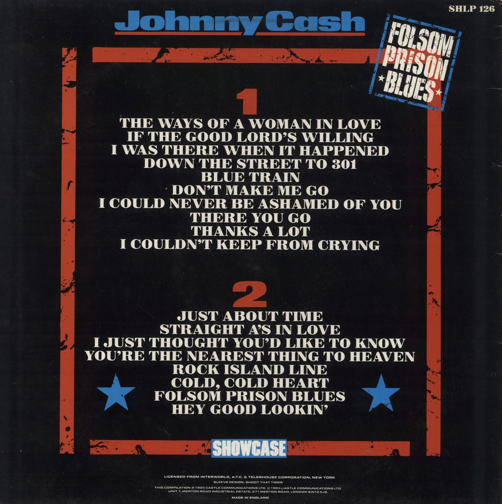 Johnny Cash Folsom Prison Blues UK vinyl LP album (LP record)