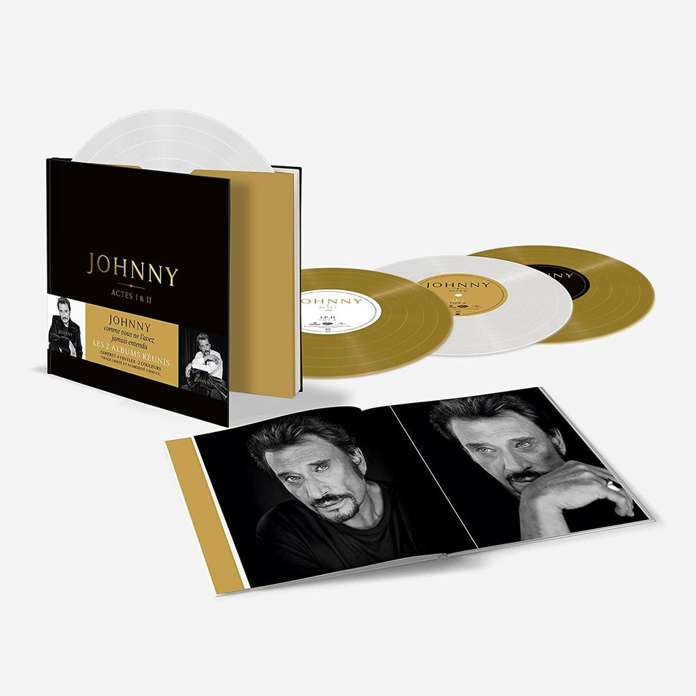 Johnny Hallyday Actes I & II - White & Gold Vinyl - Sealed French 4-LP vinyl album record set JHD4LAC792709