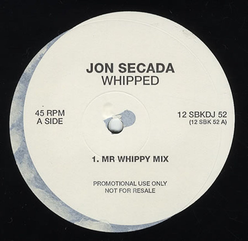 Jon Secada Whipped UK Promo 12" vinyl single (12 inch record / Maxi-single) 12SBKDJ52