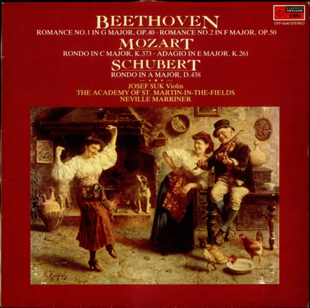 Josef Suk (1929-2011) Beethoven: Romance No. 1 & 2 / Mozart: Rondo in C / Adagio in E / Schubert: Rondo in A UK vinyl LP album (LP record) CFP4540