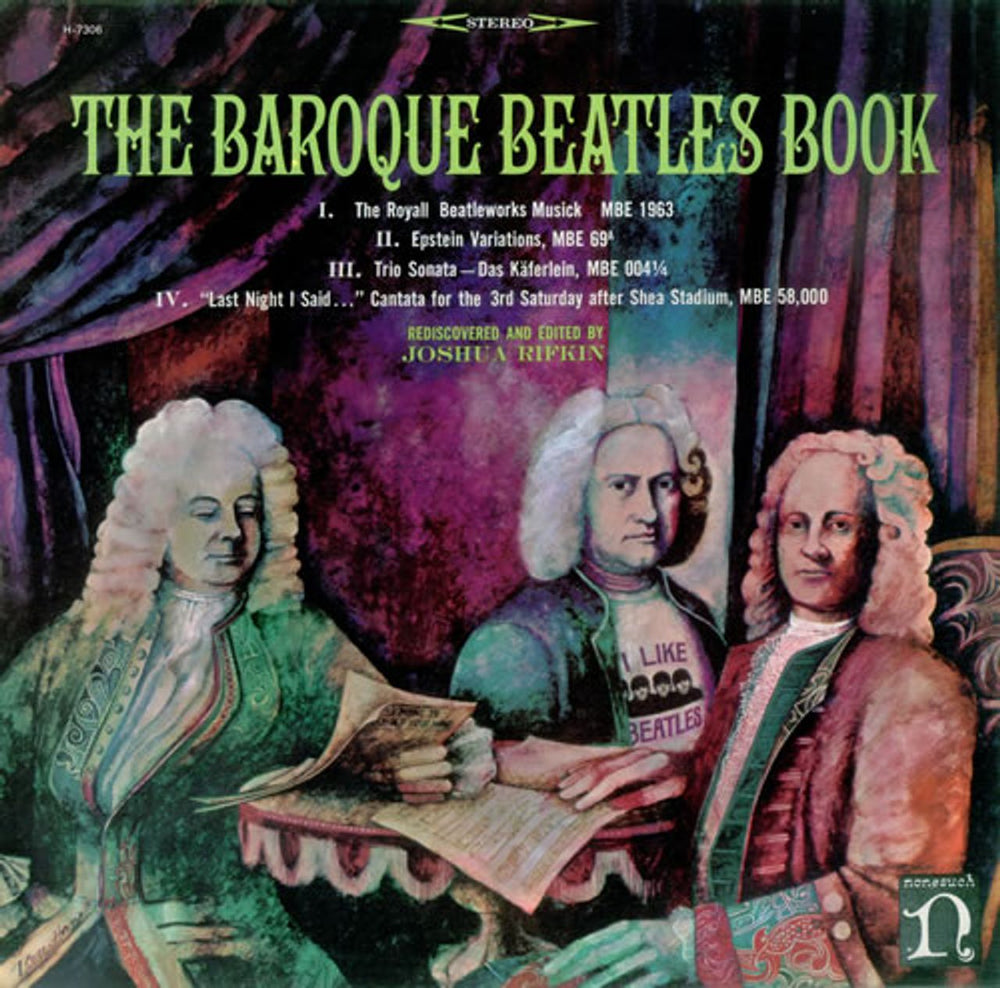 Joshua Rifkin The Baroque Beatles Book UK vinyl LP album (LP record) H-7306