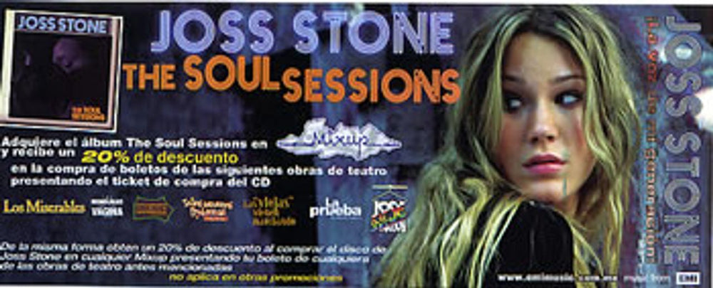 Joss Stone The Soul Sessions Mexican Promo handbill HANDBILL