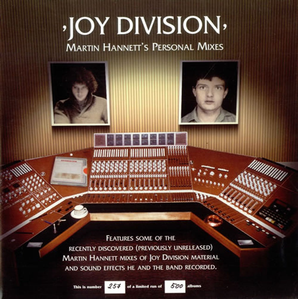 Joy Division Martin Hannet's Personal Mixes - Red UK 2-LP vinyl record set (Double LP Album) OZITLP8797RED