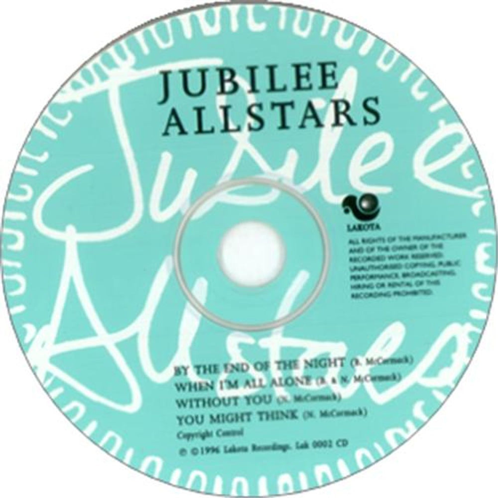 Jubilee Allstars By The End Of The Night UK Promo CD single (CD5 / 5") LAK0002CD