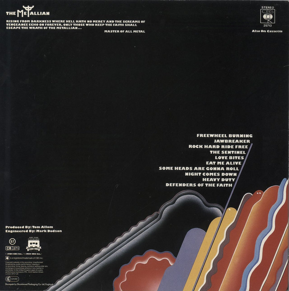 Judas Priest Defenders Of The Faith + Competition Form UK vinyl LP album (LP record)