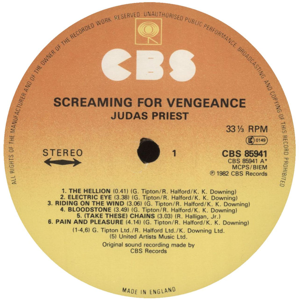 Judas Priest Screaming For Vengeance + Poster UK vinyl LP album (LP record) JUDLPSC625941