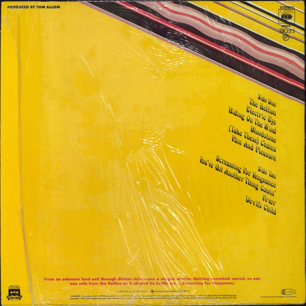 Judas Priest Screaming For Vengeance UK vinyl LP album (LP record)