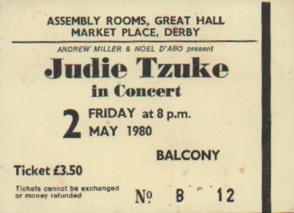 Judie Tzuke In Concert + Ticket Stub UK tour programme TZUTRIN679707