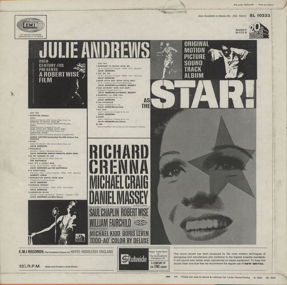 Julie Andrews Star! UK vinyl LP album (LP record)