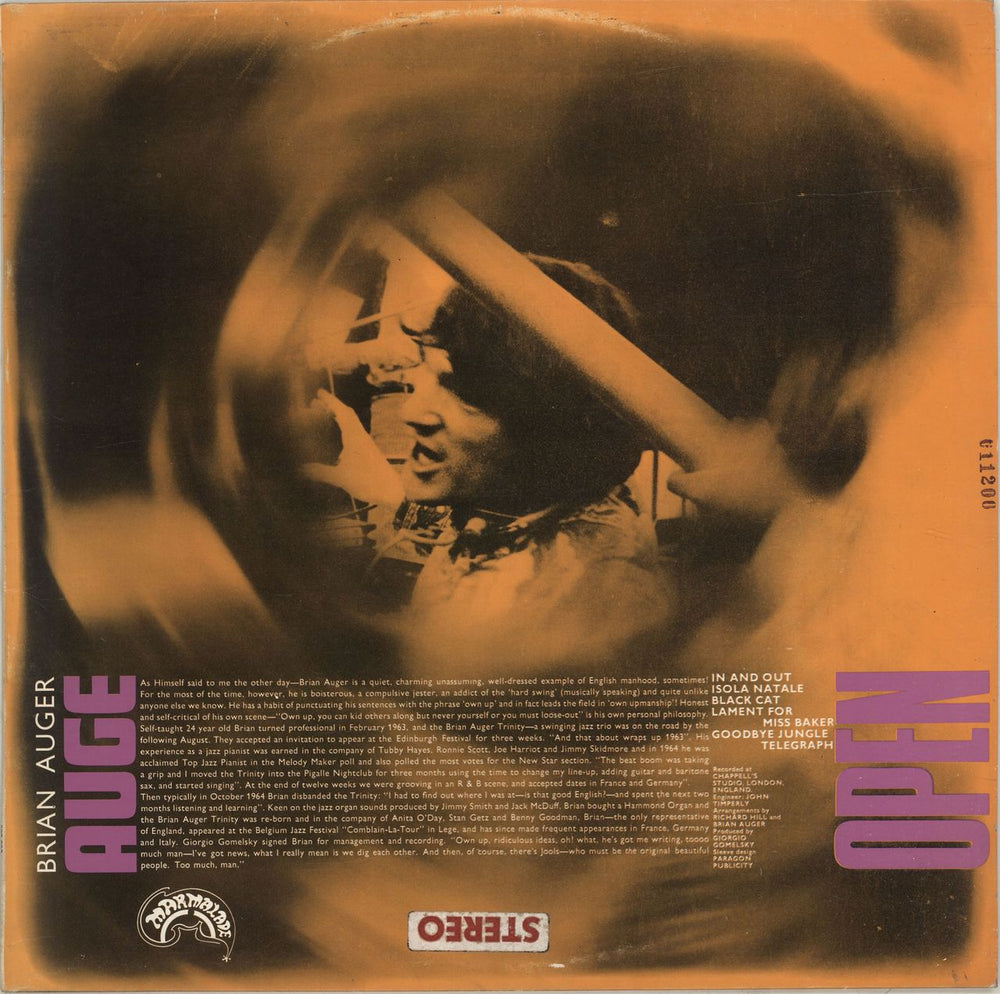 Julie Driscoll & Brian Auger Open UK vinyl LP album (LP record)