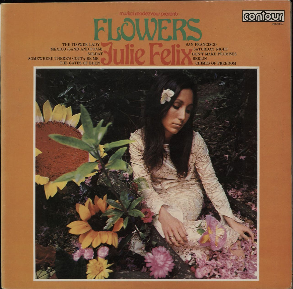 Julie Felix Flowers UK vinyl LP album (LP record) 6870507