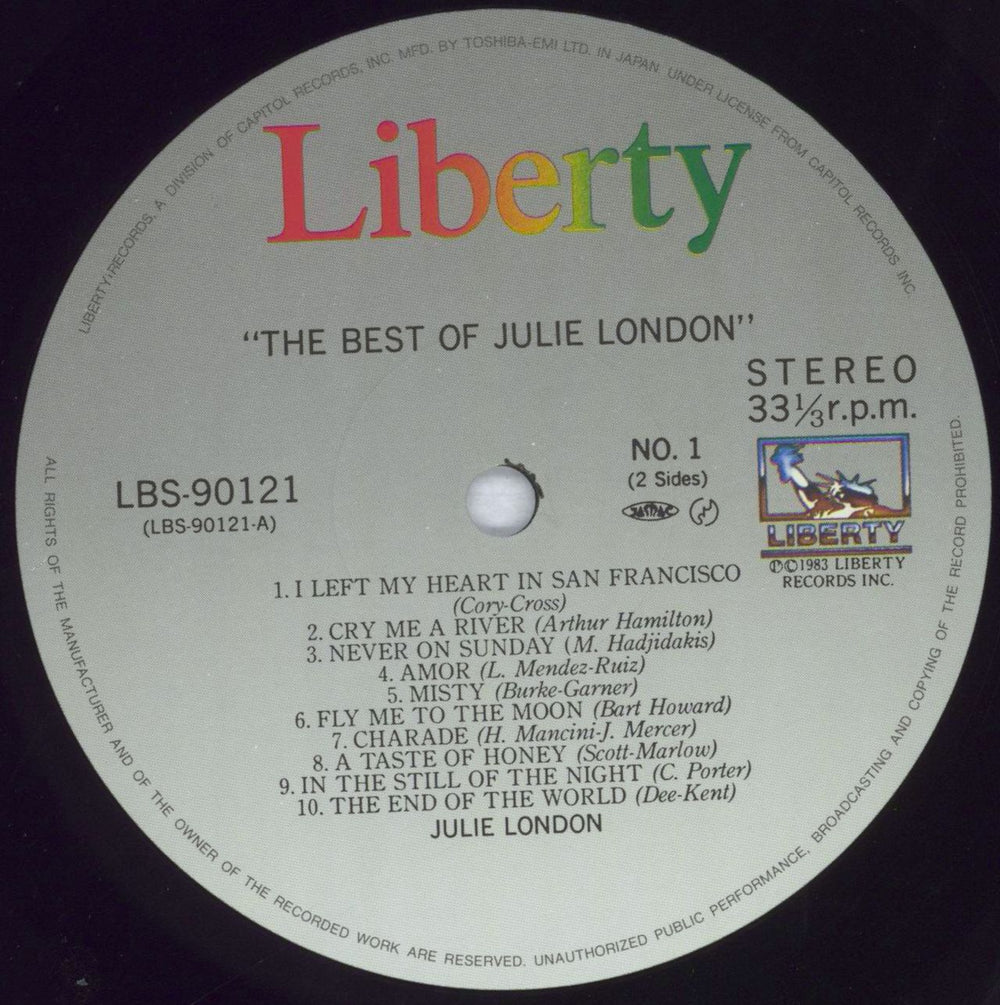 Julie London The Best Of Julie London Japanese vinyl LP album (LP record) JLOLPTH827910