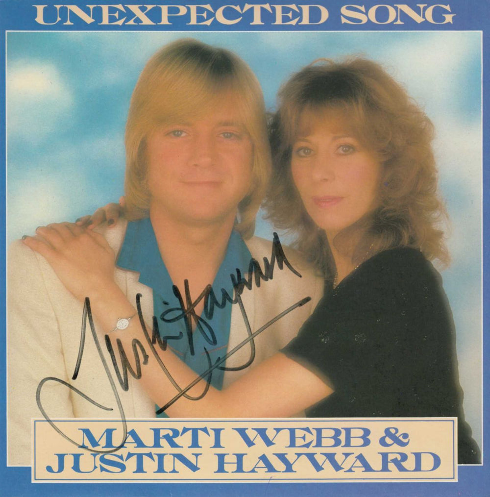 Justin Hayward Unexpected Song - Autographed UK Promo 7" vinyl single (7 inch record / 45) POSP235