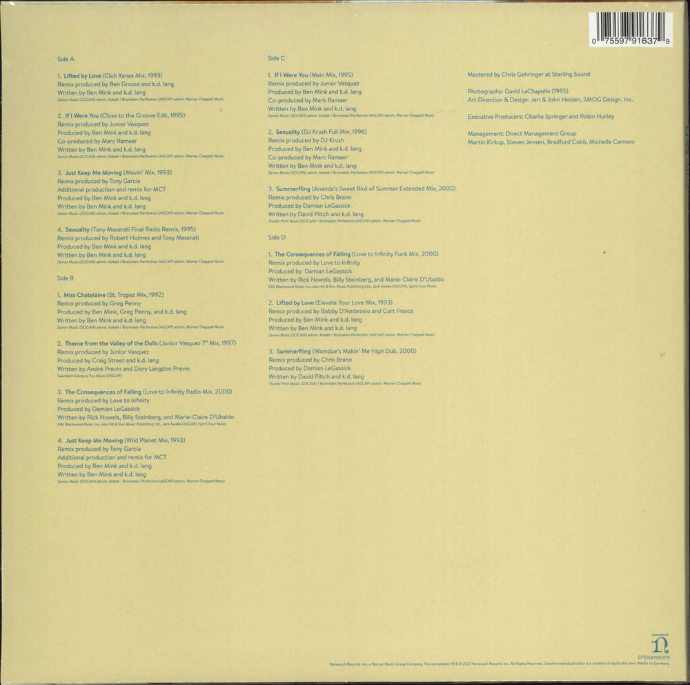 K.D. Lang Makeover - Turquoise Vinyl - Sealed UK 2-LP vinyl record set (Double LP Album) 075597916379