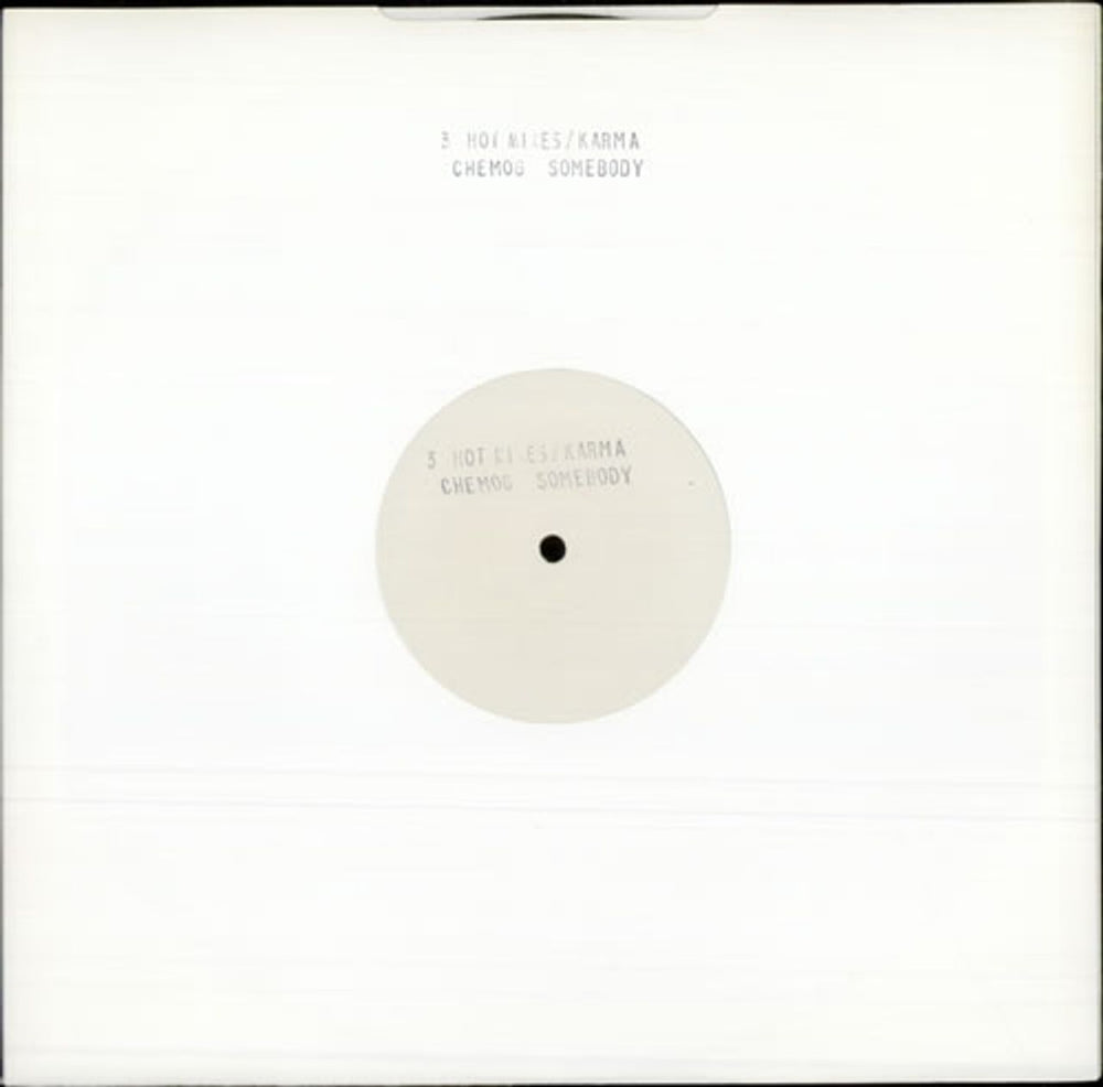 Karma Somebody - White Label UK Promo 12" vinyl single (12 inch record / Maxi-single) CHEM06