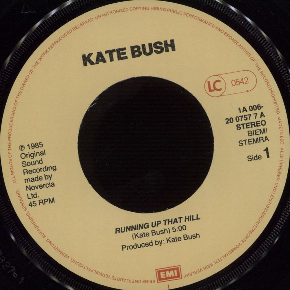 Kate Bush Running Up That Hill Dutch 7" vinyl single (7 inch record / 45) BUS07RU667187