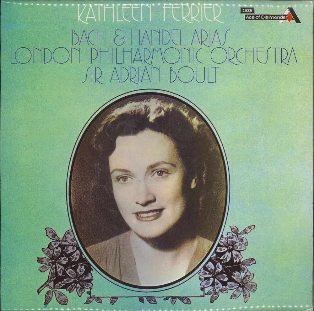 Kathleen Ferrier Bach & Handel Arias UK vinyl LP album (LP record) SDD286