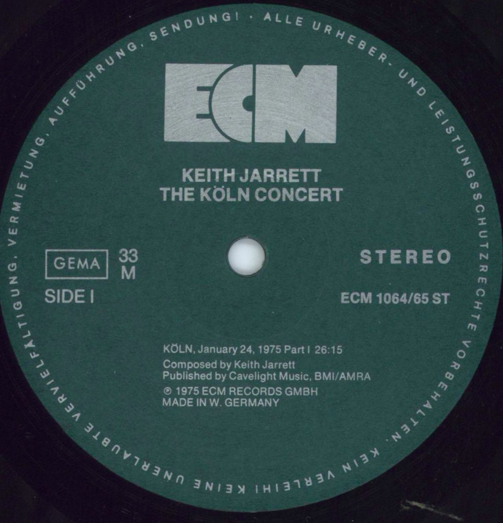 Keith Jarrett The Köln Concert German 2-LP vinyl record set (Double LP Album) KJR2LTH801997