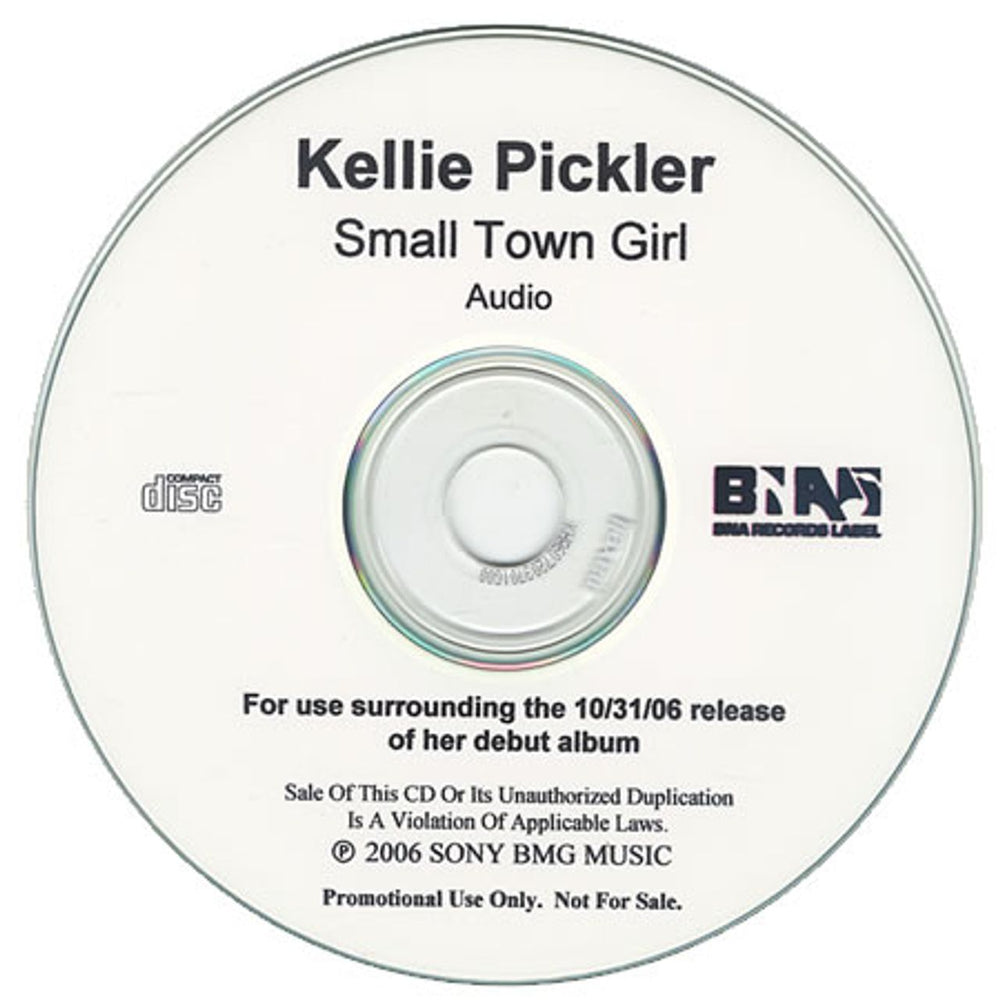 Kellie Pickler Small Town Girl - Interview US Promo CD-R acetate CDR ACETATE