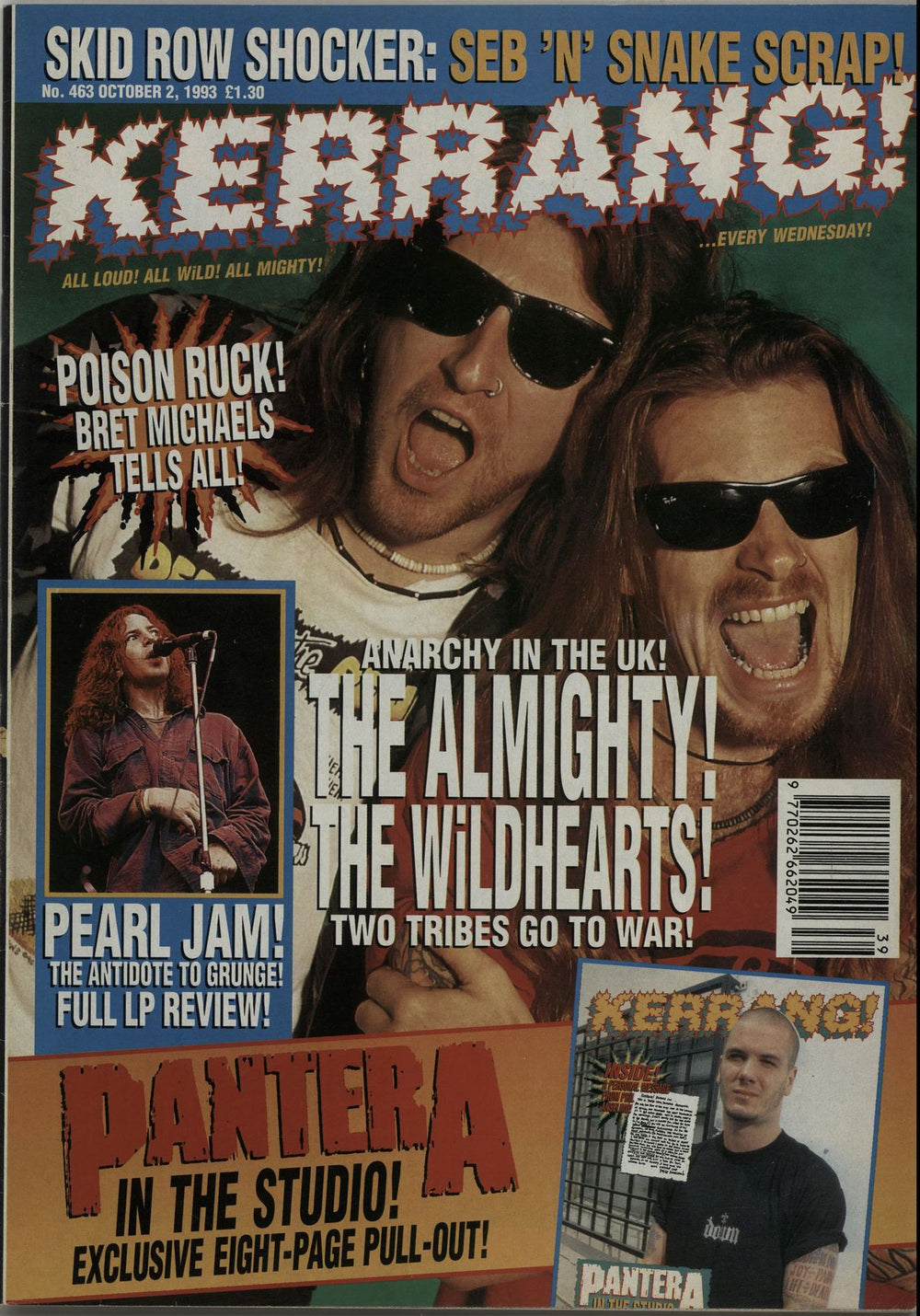 Kerrang! Magazine Kerrang! Magazine - Oct 93 UK magazine 463