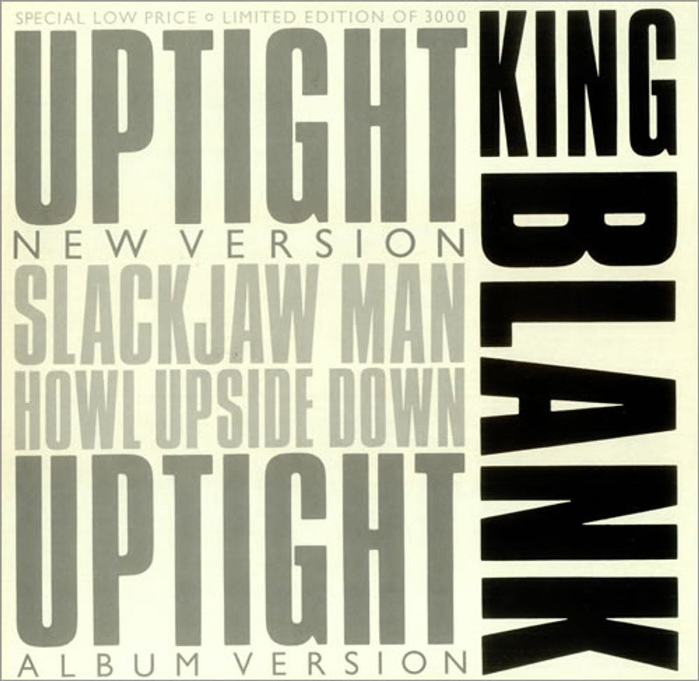 King Blank Uptight UK 12" vinyl single (12 inch record / Maxi-single) SIT55Z