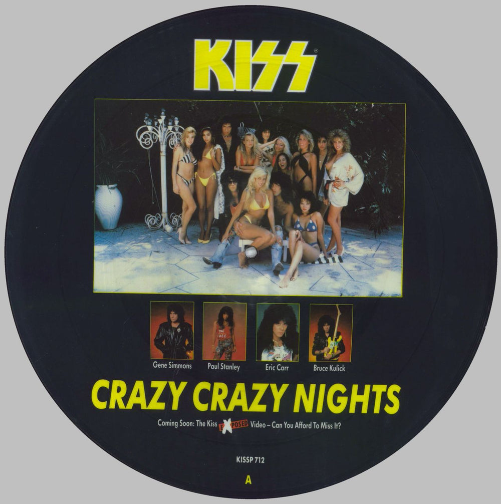 Kiss Crazy Crazy Nights UK 12" vinyl picture disc (12 inch picture record) KISSP712