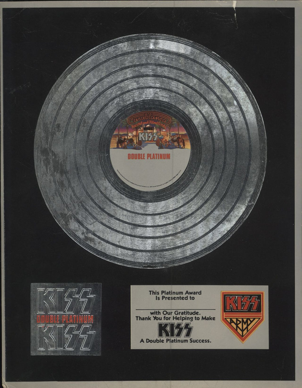 Kiss Double Platinum + Award UK 2-LP vinyl record set (Double LP Album)