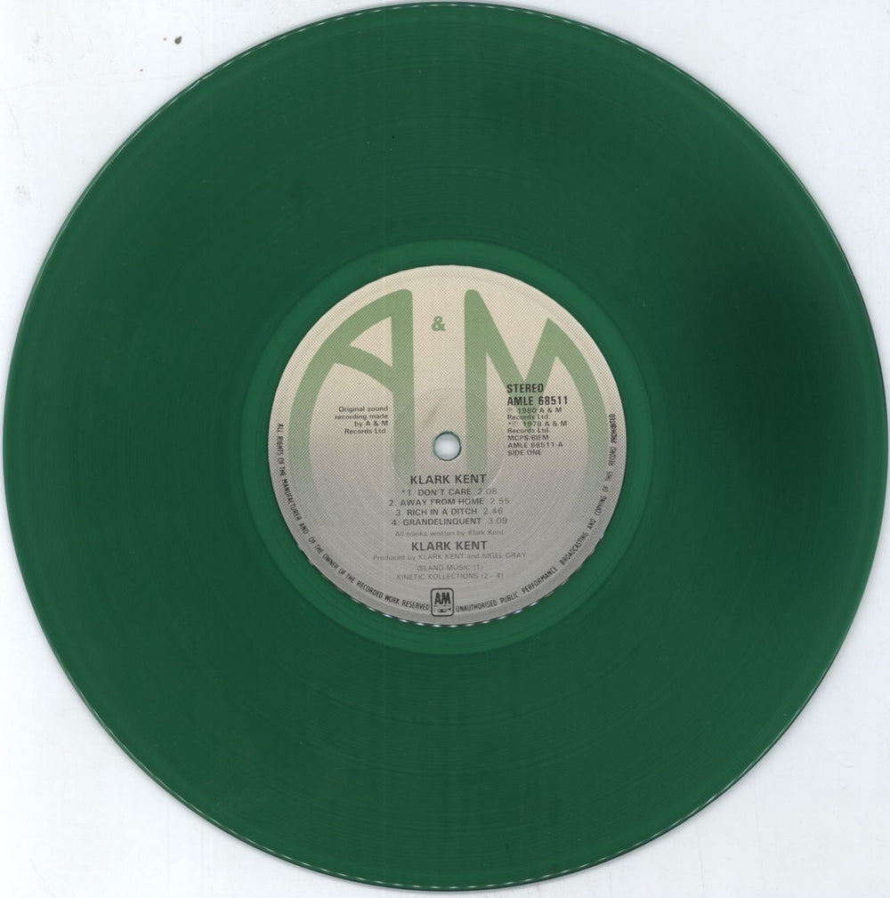 Klark Kent Klark Kent - Green Vinyl UK 10" vinyl single (10 inch record) KLK10KL30798