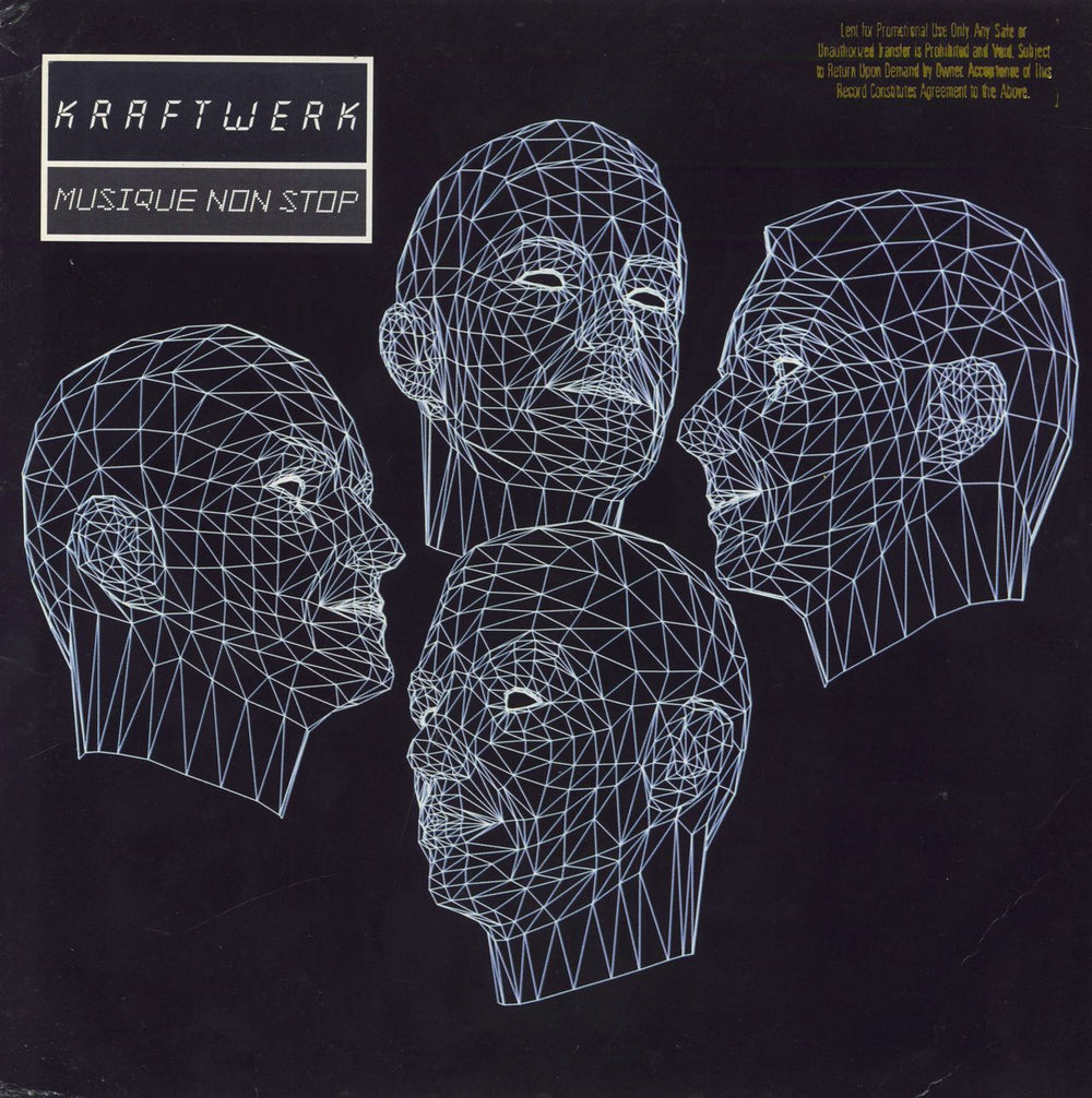 Kraftwerk Musique Non Stop - Promo Stamped US Promo 12" vinyl single (12 inch record / Maxi-single) 0-20549