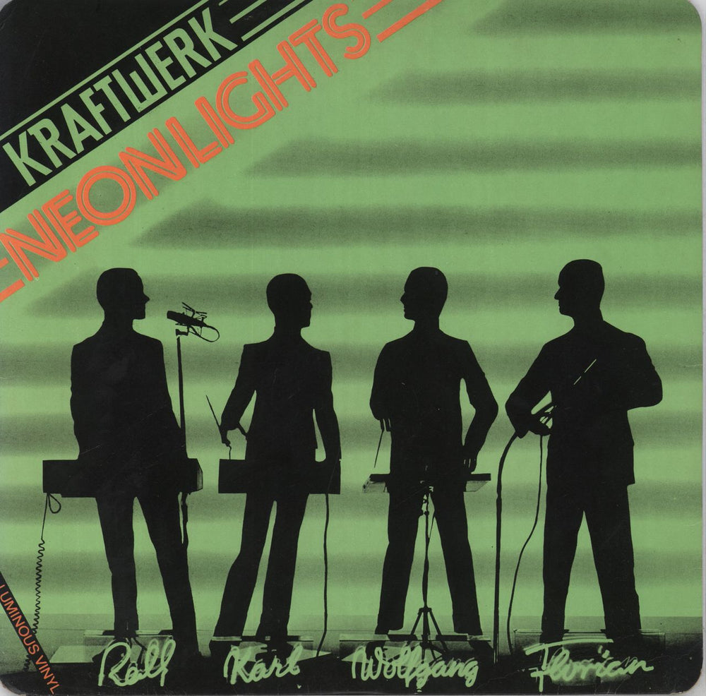 Kraftwerk Neon Lights - Luminous - Factory Sample UK Promo 12" vinyl single (12 inch record / Maxi-single) 12CL15998