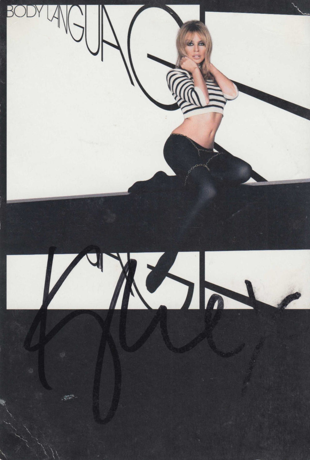 Kylie Minogue Body Language - Autographed Postcard UK Promo memorabilia SIGNED POSTCARD