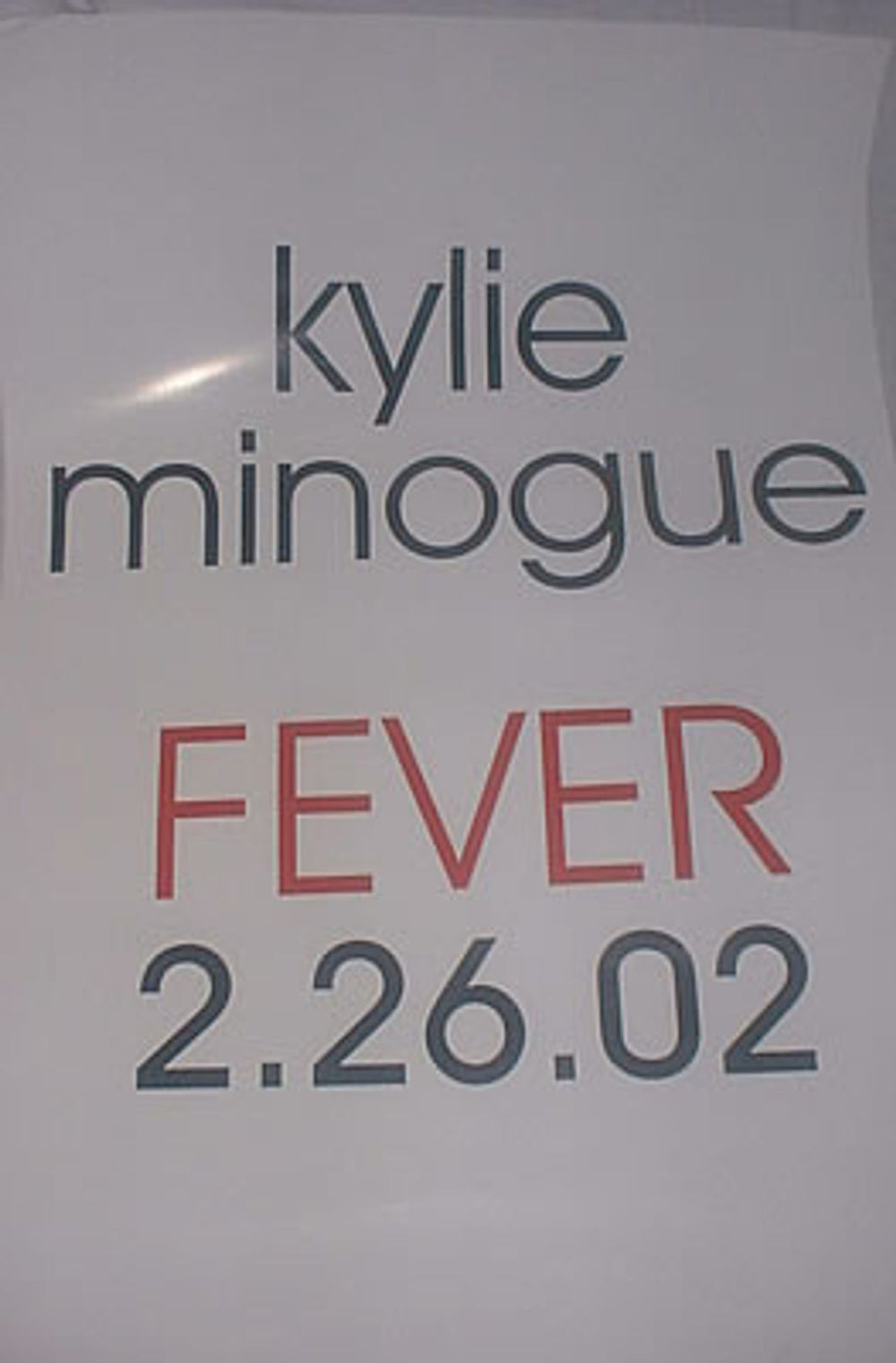 Kylie Minogue Fever US Promo poster 36 X 24