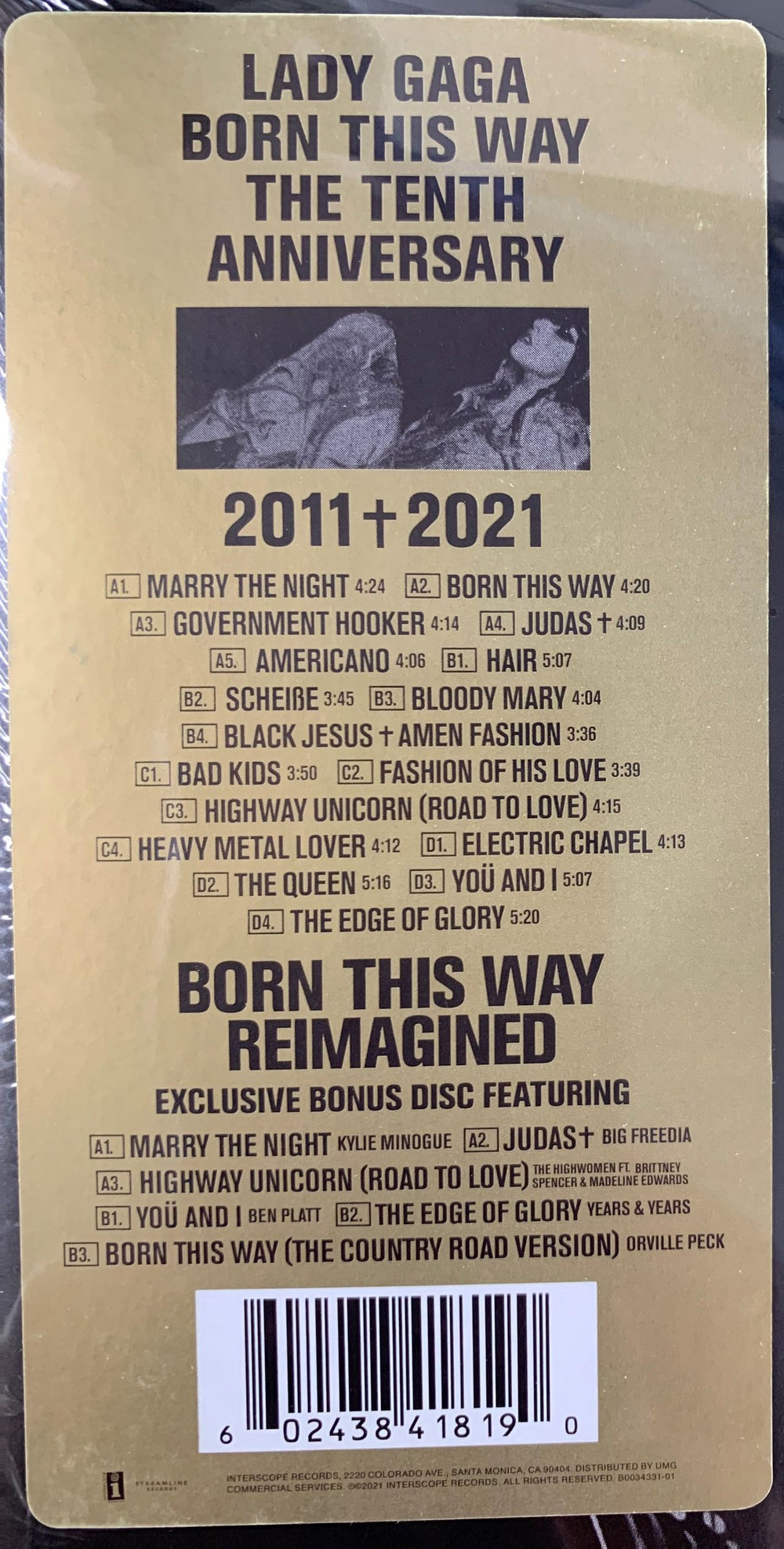 Lady Gaga Born This Way: The Tenth Anniversary 2011+2021 - Sealed US 3-LP vinyl record set (Triple LP Album) LGQ3LBO780373